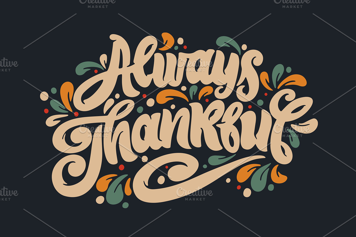 Thanksgiving Day stickers, a Poster Template by Anna's Lettering (Photo 11 of 15)