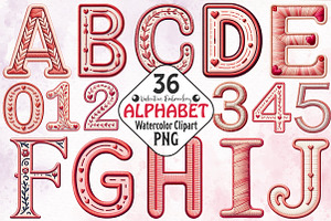 Valentine Embroidery Alphabet png, an Illustration by RobertsArt