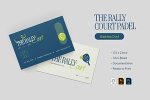 The Rally Court - Business Card, a Business Card Template by VUNIRA
