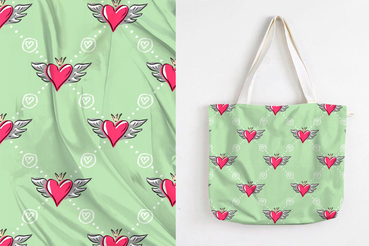 Set: seamless pattern with hearts, a Pattern Graphic by Melniklenart (Photo 3 of 10)