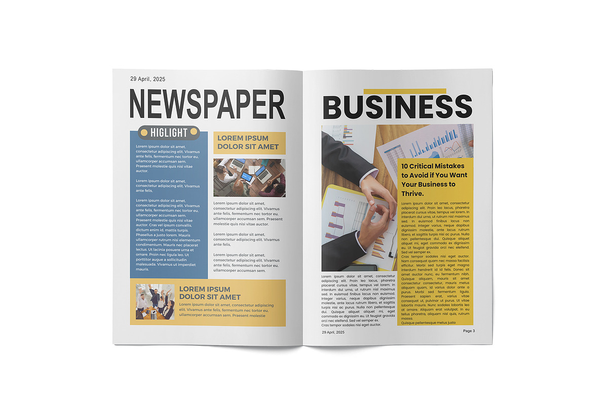 Newspaper Mockup, an Advertising Mockup by mockupbuys (Photo 10 of 10)