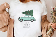 Home For The Holidays Car PNG Art, a Seasonal Illustration by CrexoraLab (Thumbnail 3 of 4)