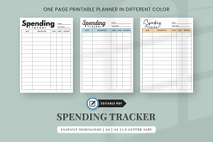 Editable Spending Tracker