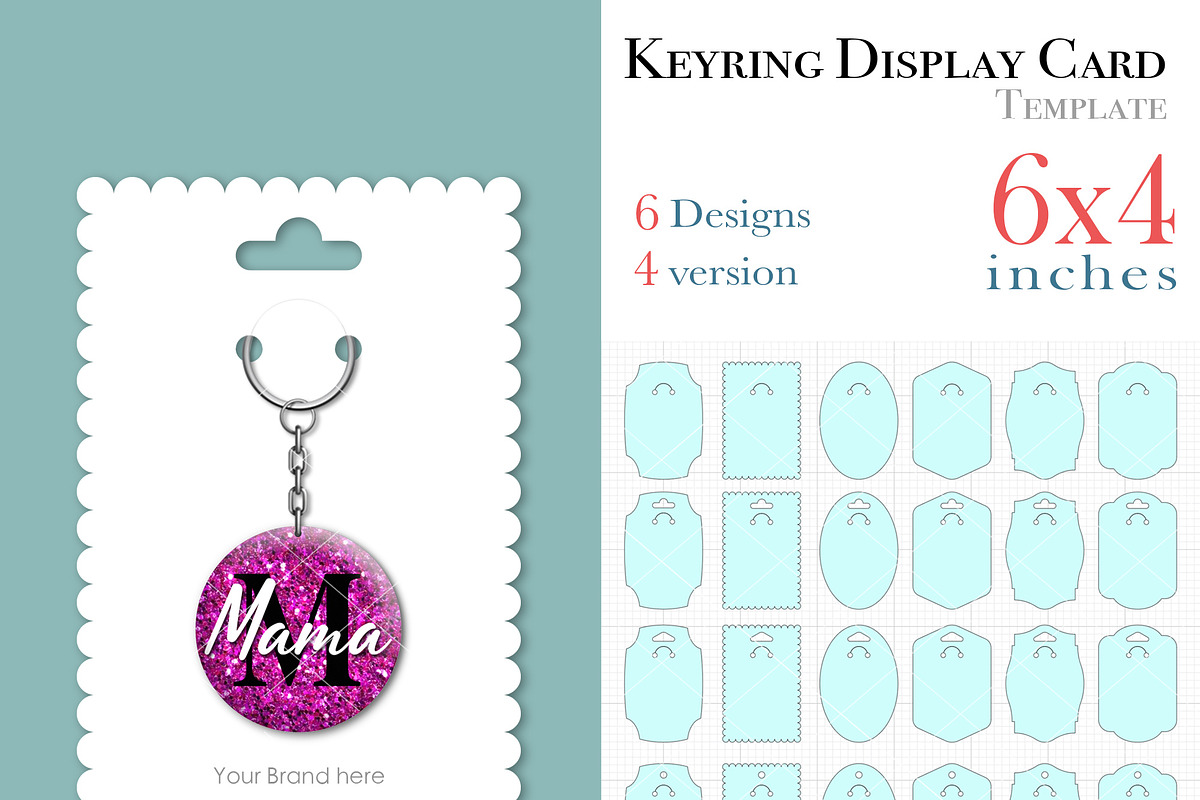 24 Keyring Display Card 4x6 SVG, a Card Template by Paperboxshop (Photo 1 of 3)