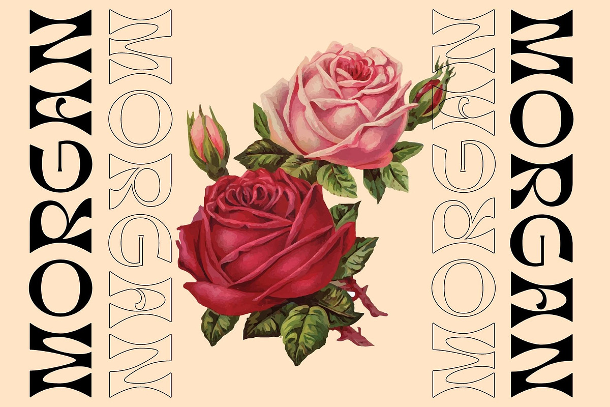 Morgan Flower - Retro Psychedelic, a Font by Nirmana Visual (Photo 2 of 11)