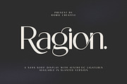 Ragion | Sans Serif Font, a Sans Serif Font by Romiecreative (Thumbnail 1 of 12)