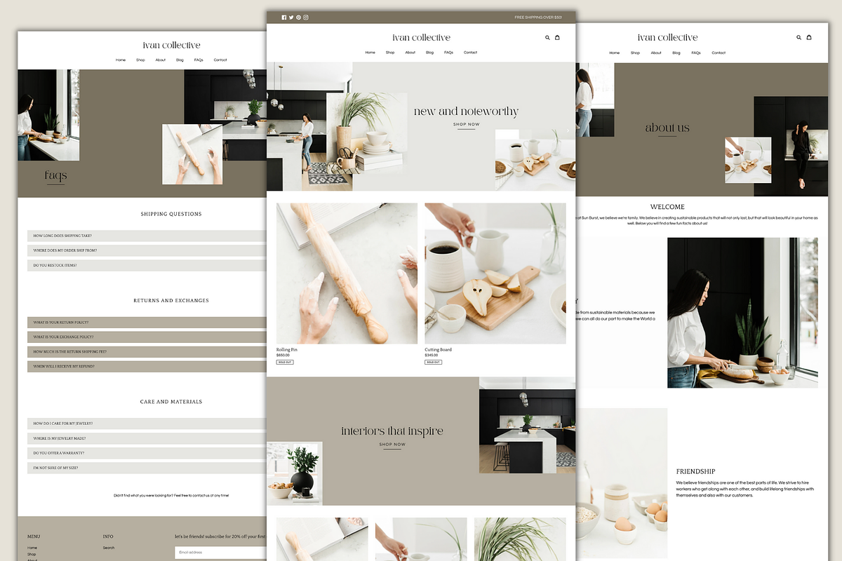 Neutral Shopify Theme | Aesthetic, a Shopify Template by Easy Website Themes (Photo 2 of 6)