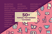 100+ Menstruation / Period Icon Set, an Outline Icon by RCDesigns (Thumbnail 1 of 5)