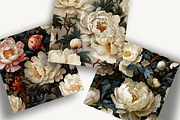 White Peony Patterns Set - 6 JPEG, a Pattern Graphic by LoveDesignShop (Thumbnail 3 of 4)