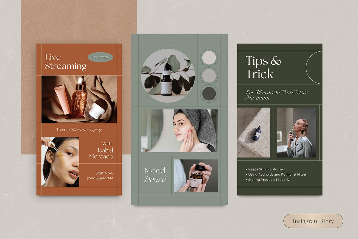 Line Beauty Instagram Canva Template, a Social Media Template by Brandearth RRGraph (Photo 8 of 11)