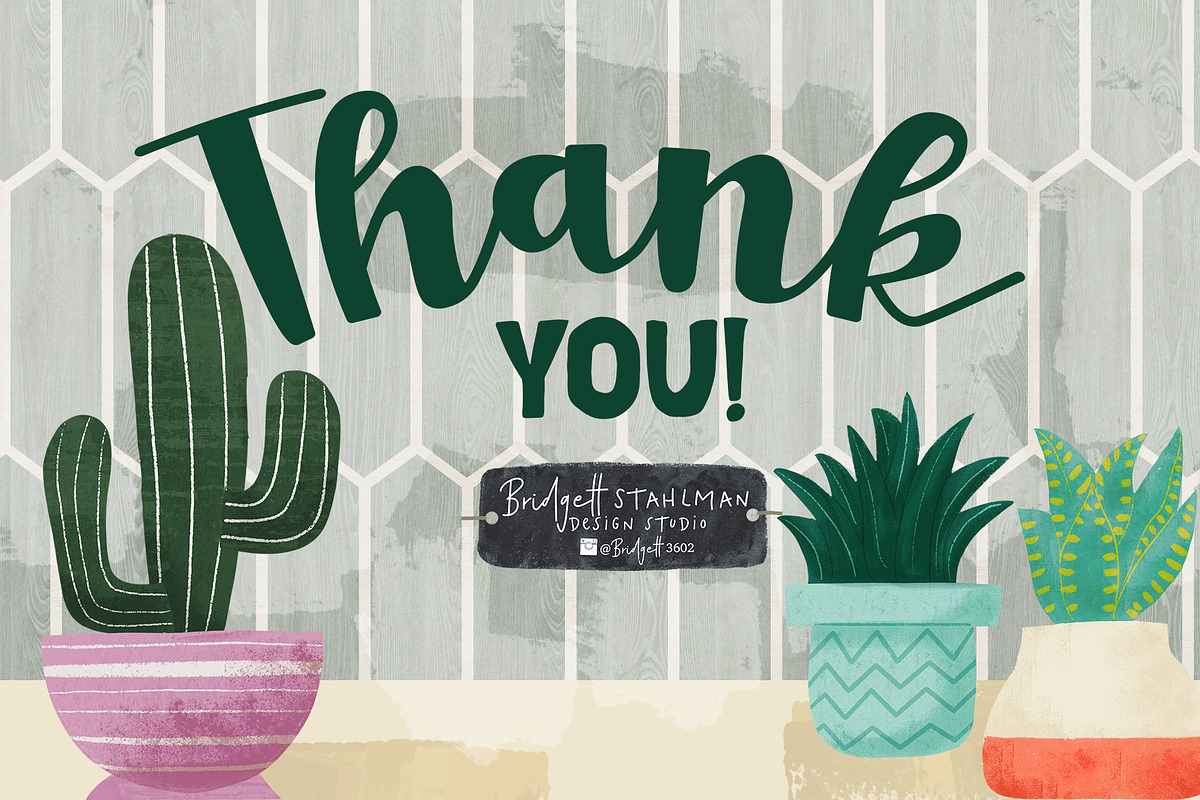 Cactus Garden Clipart Set, an Illustration by Bridgett Stahlman Design (Photo 10 of 10)
