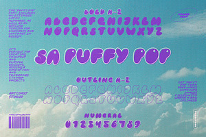 PUFFY POP BUBBLE FONT DUO