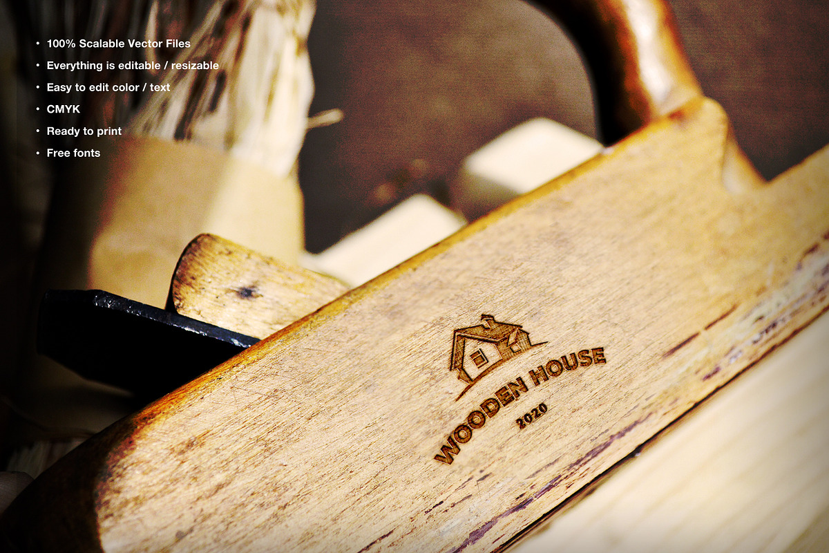 Wooden house, a Branding & Logo Template by Fantik (Photo 2 of 3)