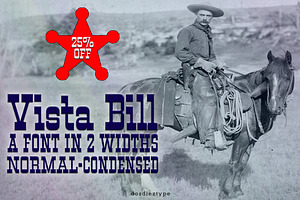 Vista Bill Western Style Font Bundle