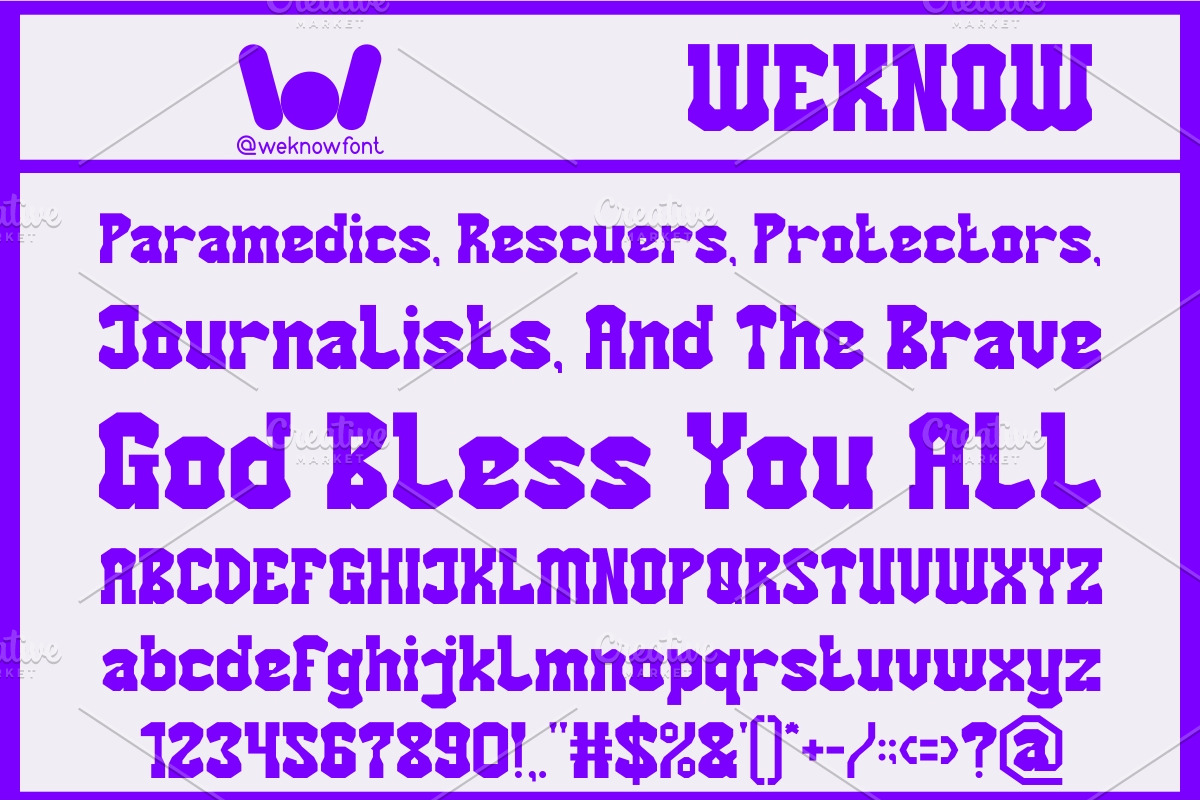 Unlock Humanity font, a Font by weknow (Photo 3 of 8)