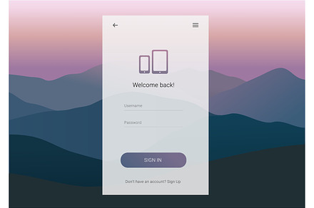 login screen ui design