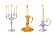 Candles in vintage candlesticks set, an Object Illustration by Good Studio (Thumbnail 3 of 6)