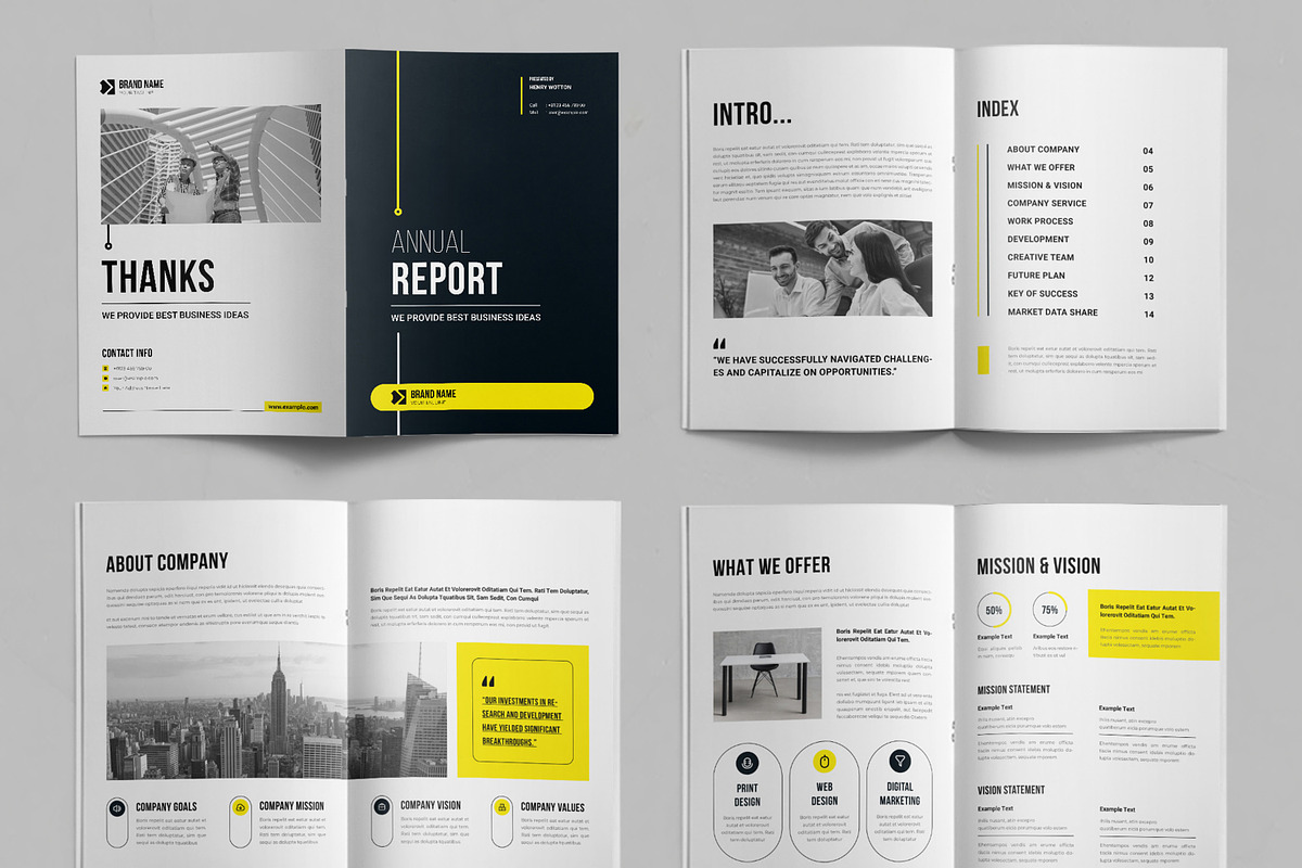 Annual Report Brochure Layout, a Brochure Template by ContestDesign (Photo 2 of 3)