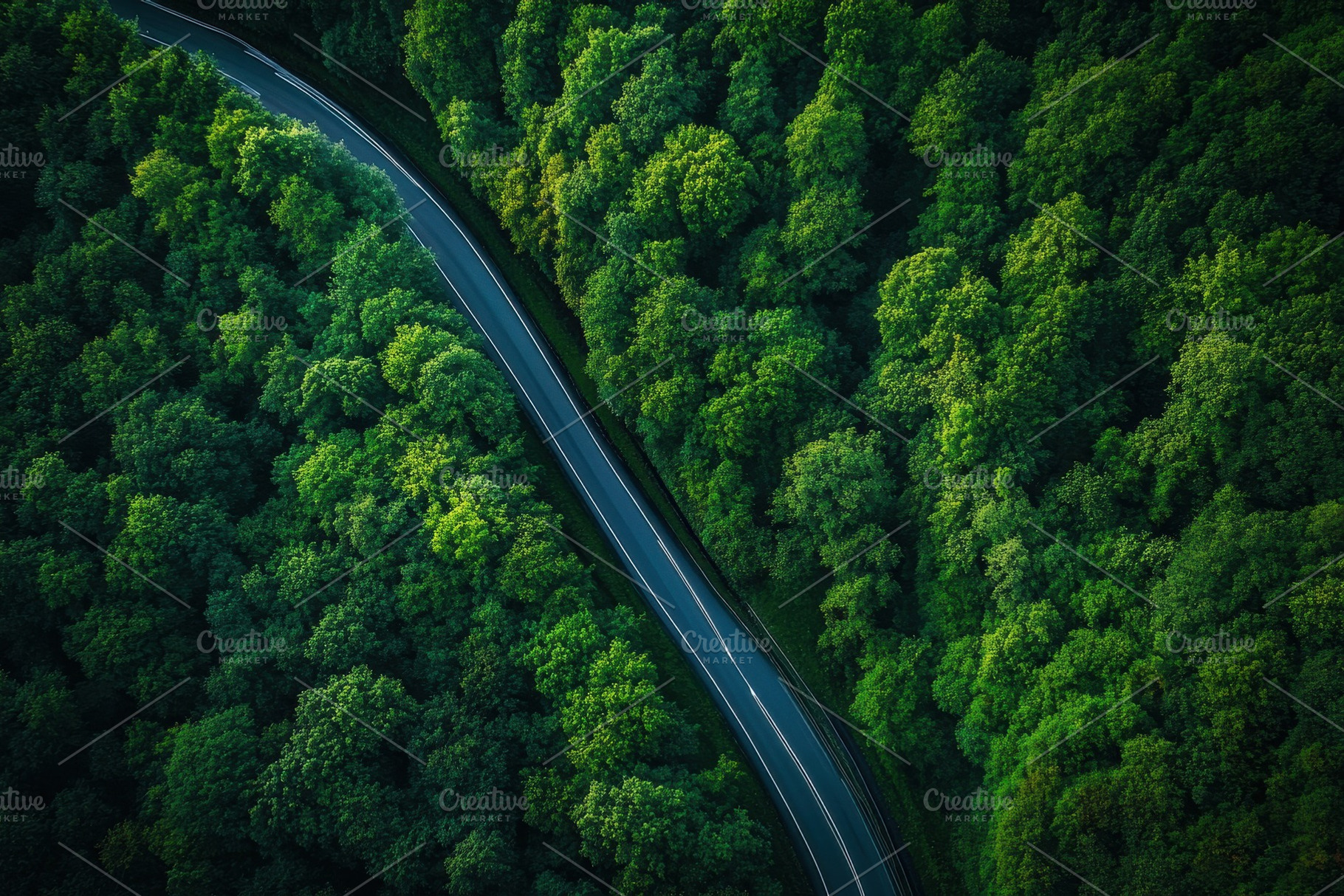 Aerial top view of twisting mountan, a Photo by Pavel_design