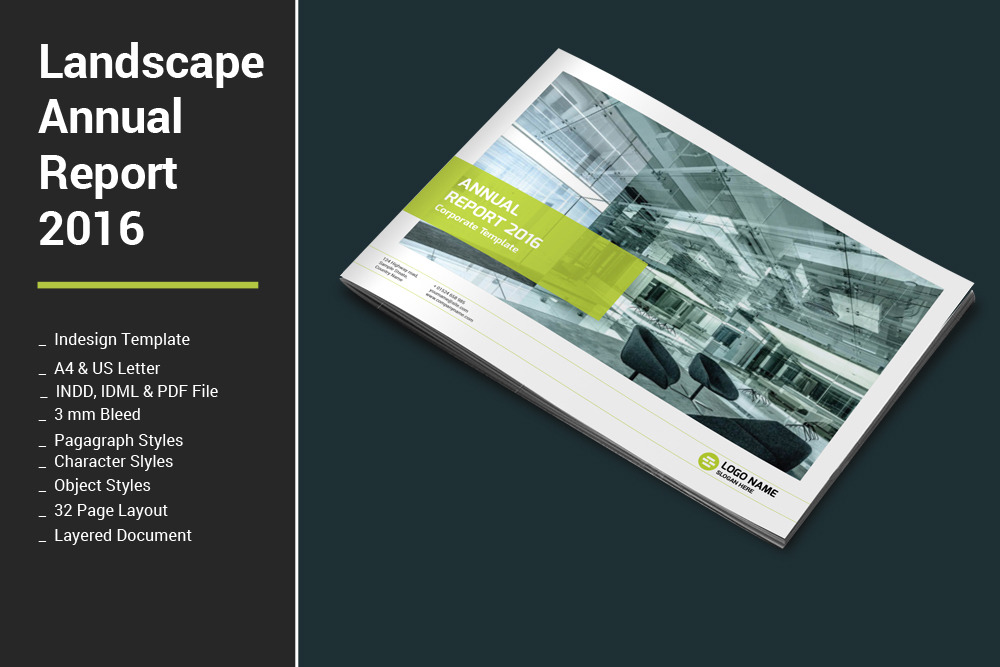 Landscape Annual Report 2016, a Brochure Template by alimran24