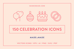 Celebration Line Icons