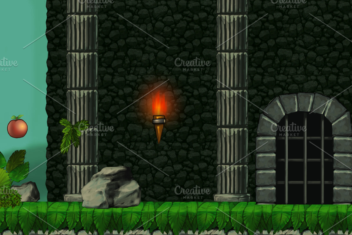 Platformer tileset HD 2: Forest, an Object Graphic by LudicArts (Photo 4 of 5)