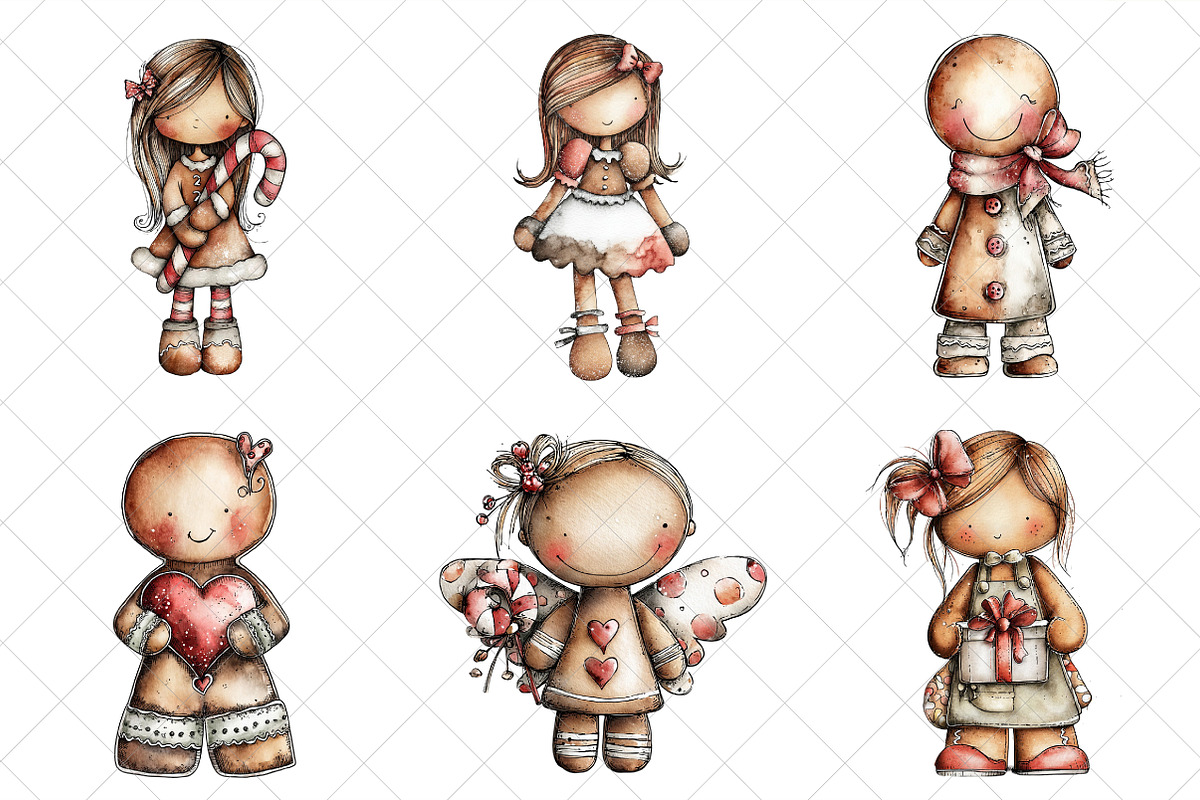Whimsical Christmas Gingerbread PNG, an Illustration by SinaCreation (Photo 3 of 7)