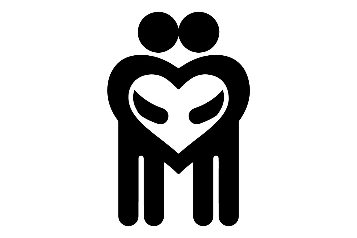 Couple Love Heart Silhouette, an Object Graphic by Gfx_Store (Photo 13 of 16)