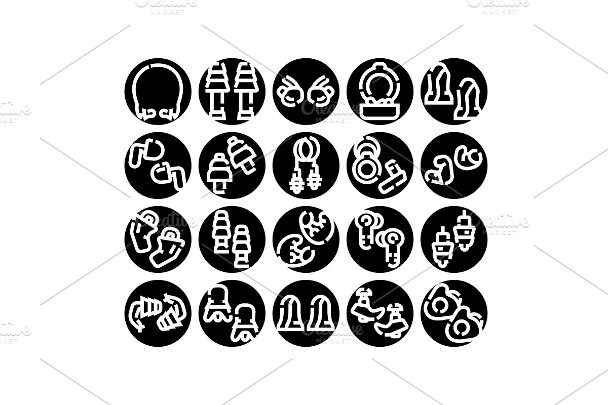 Earplugs hearing protection glyph, a Healthcare Illustration by pikepicture