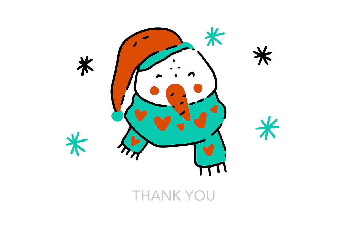 Snowman Christmas Graphic Pack., an Illustration by ClipArtRoom (Photo 6 of 6)