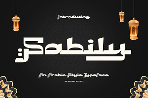 Sabily - An Arabic Style Typeface, a Handwritten Font by Afkari Studio