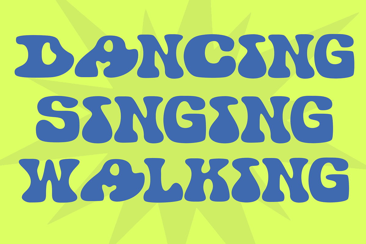 Retro Bold Psychedelic Font, a Handwritten Font by Simetrica Labs (Photo 9 of 11)