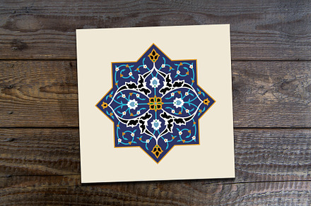 Arabic Floral Ornament, a Card Template by Azat1976