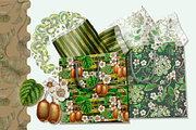 KIWI PATTERNS, botanical watercolor, a Decorative Illustration by EL_SUHOVA (Thumbnail 9 of 13)