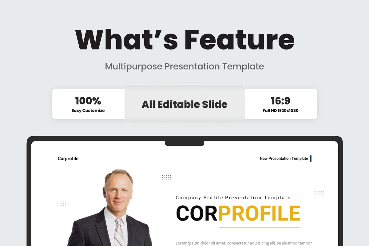 Company Profile Google Slide, a Presentation Template by SquidPixey (Photo 2 of 6)