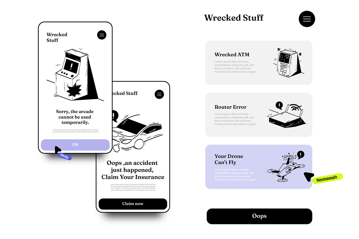 34 Illustration | Wrecked Stuff, an Object Illustration by Directico Design Kit (Photo 2 of 7)