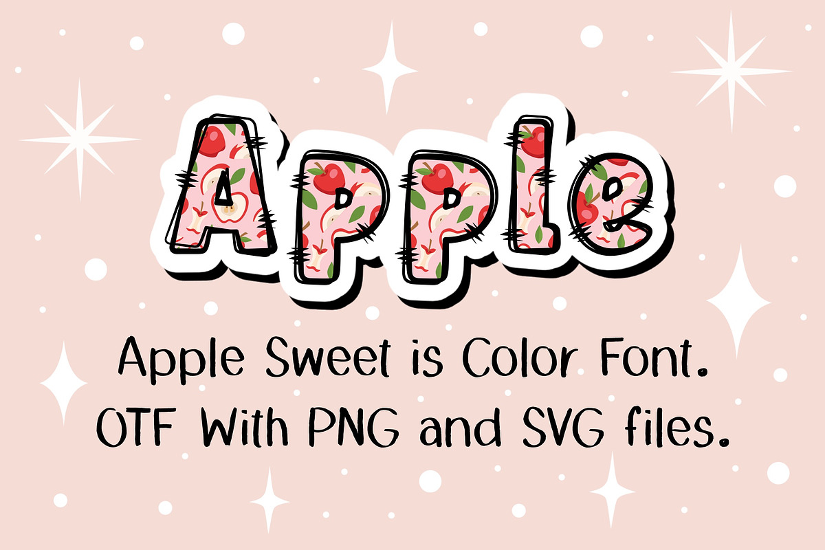 Apple Sweet OTF PNG SVG, a Symbol Font by DREAMs Soul G. (Photo 2 of 5)