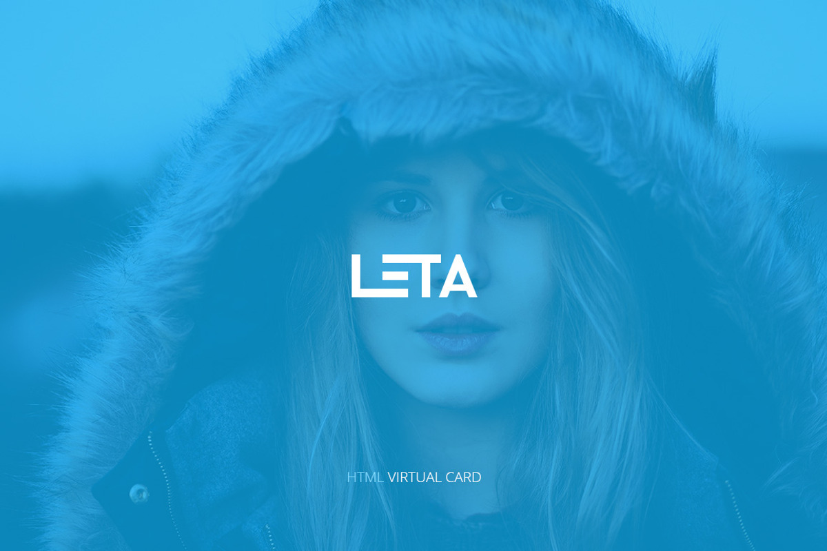 LETA - Responsive HTML Virtual Card, a Bootstrap Template by ArtRow Team (Photo 1 of 4)