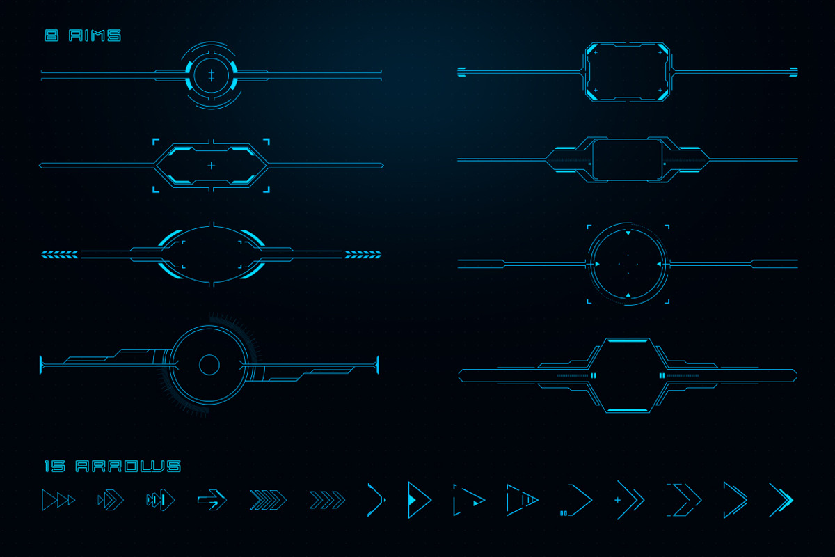 Sci Fi UI Elements, an Object Illustration by Olga Ryzychenko (Photo 5 of 7)
