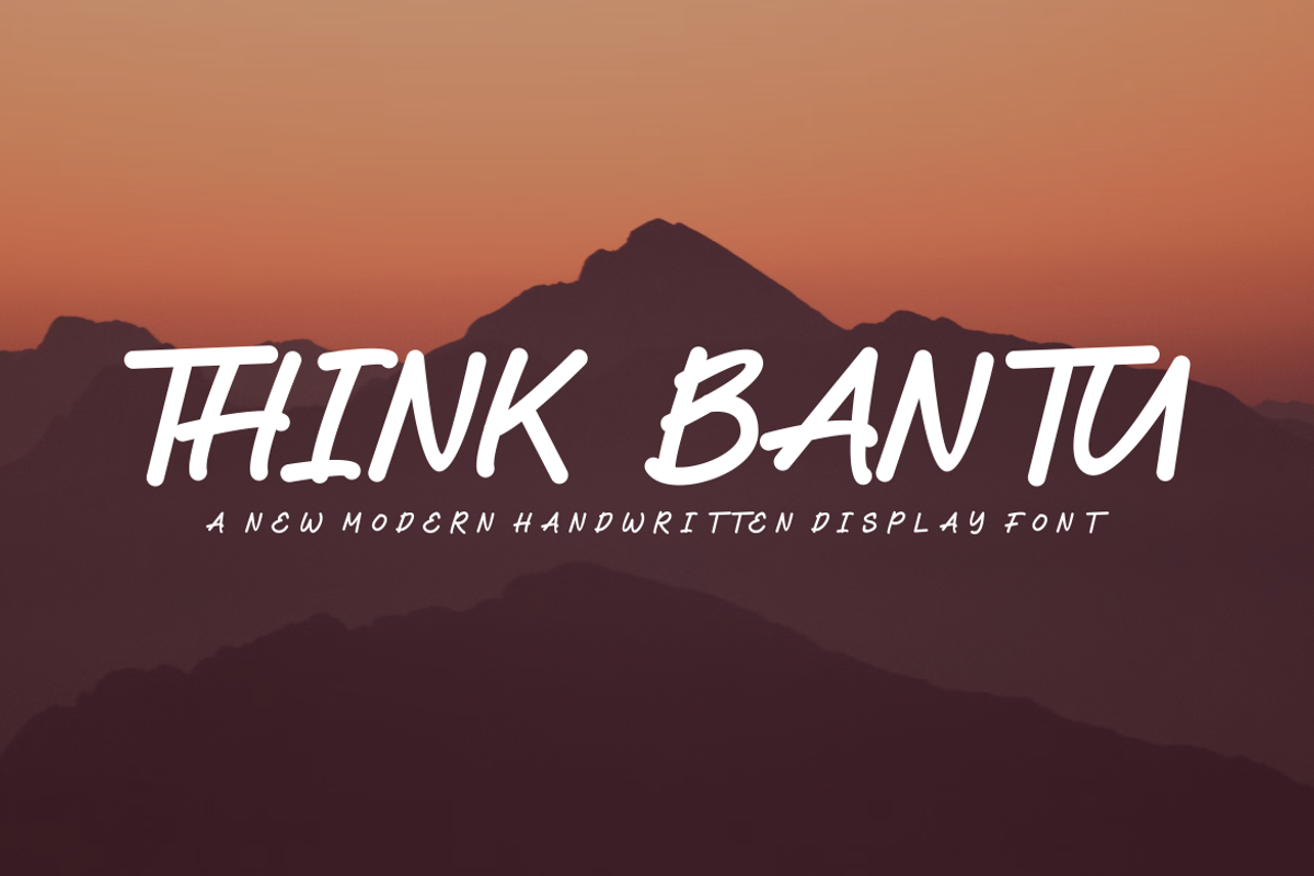 Think Bantu - Font, a Handwritten Font by artchiles_design (Photo 3 of 5)