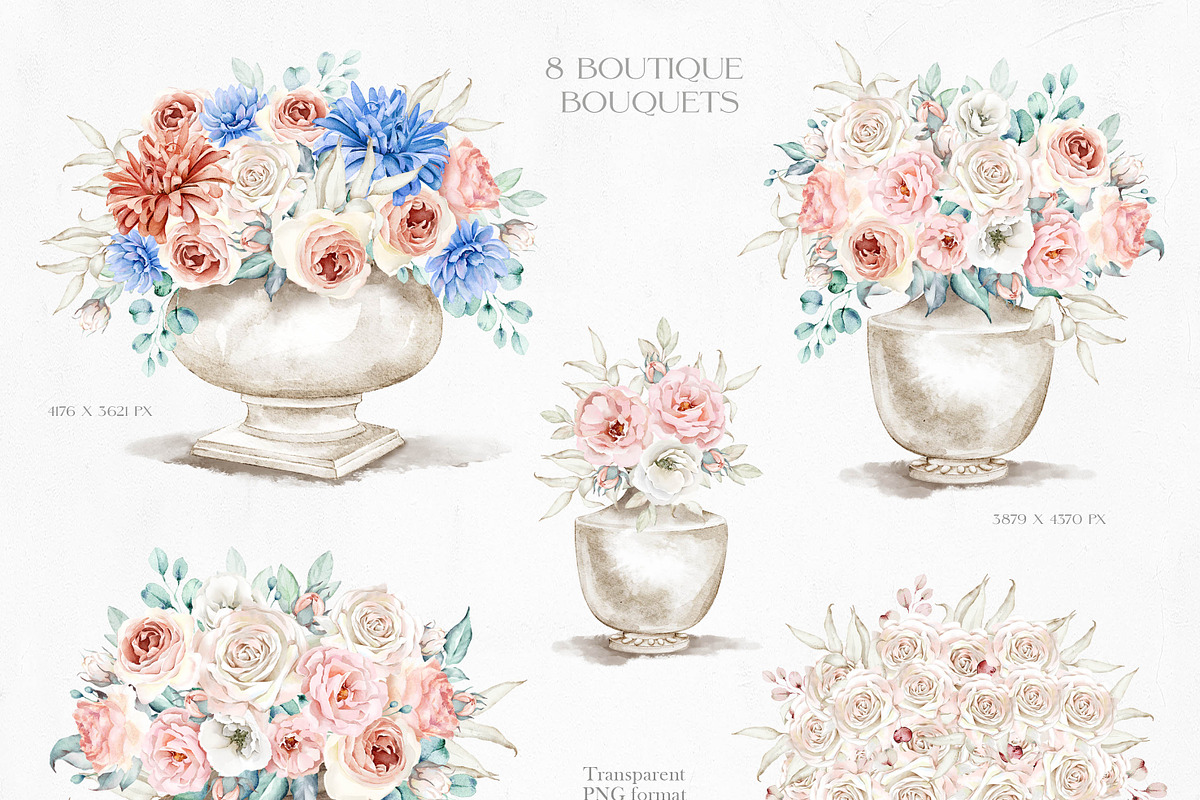 Floral Boutique Watercolor Set, an Illustration by Eva Katerina (Photo 8 of 16)