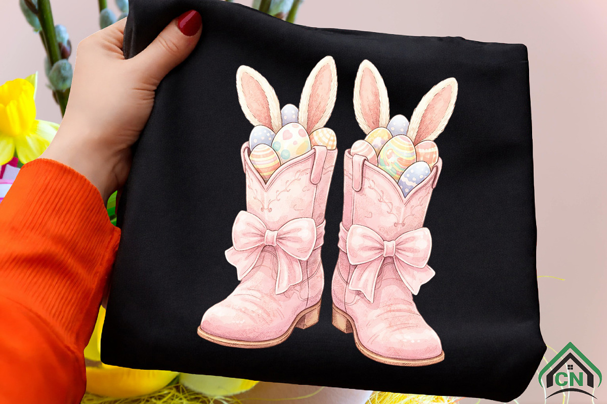 Cowboy Boots Easter Coquette png, an Illustration by Craft Nest (Photo 3 of 6)