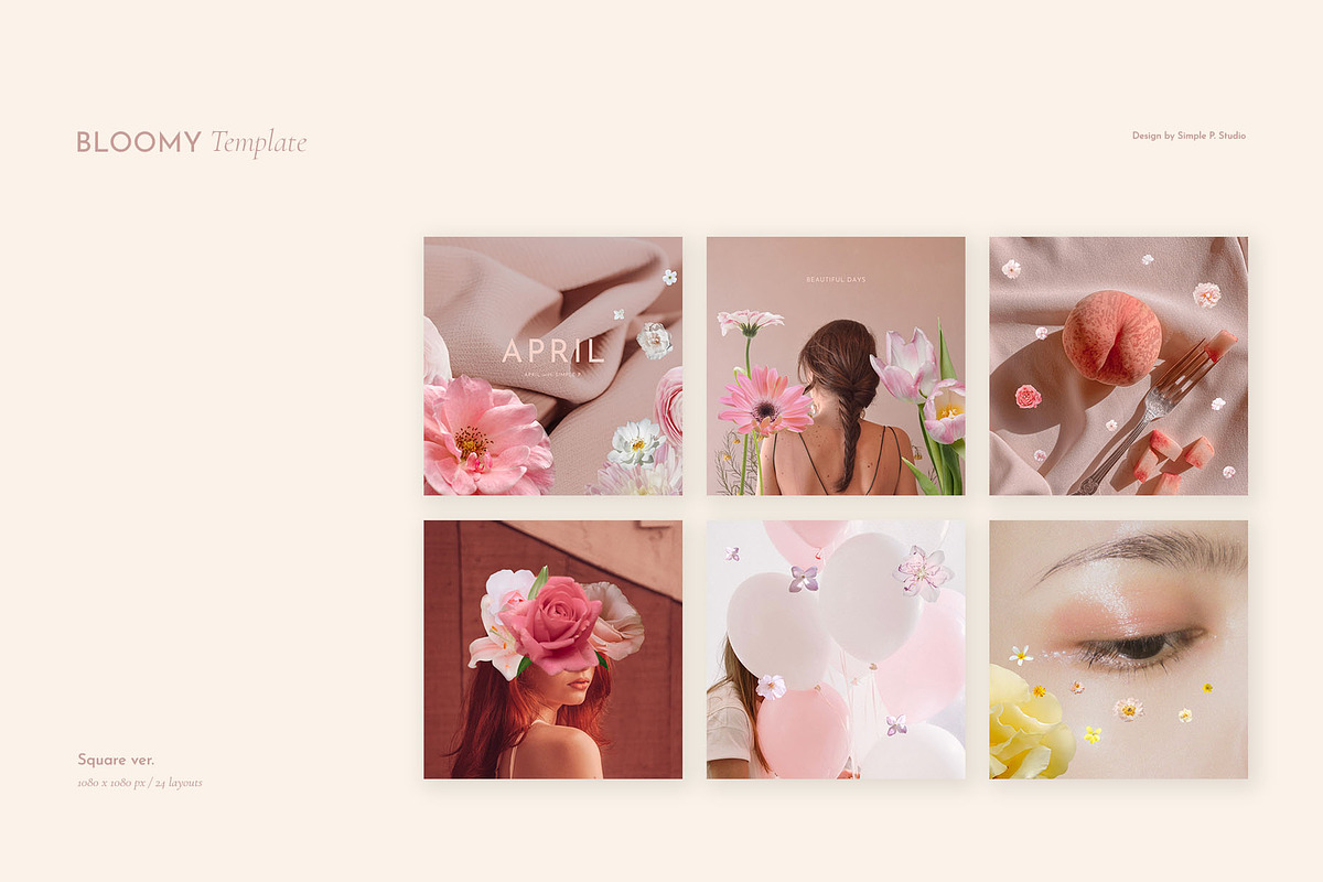 Bloomy Instagram Template, a Social Media Template by Simple P. (Photo 11 of 13)