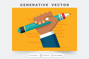 A hand firmly holds a customizable p, a Graphic by Iftikhar Alam
