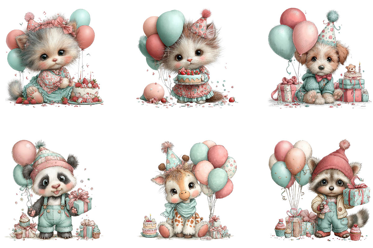 Birthday Character Tshirt Clipart, a Seasonal Illustration by CreationArt (Photo 3 of 5)