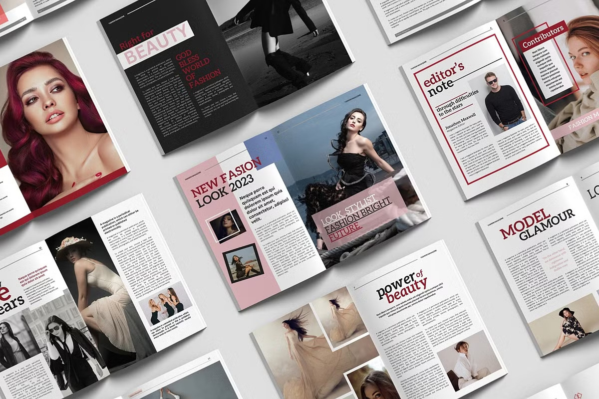 5 In 1 Fashion Magazine Canva Bundle preview 6