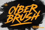 Cyber Brush Font!, a Handwritten Font by Burhan Afif (Thumbnail 1 of 10)