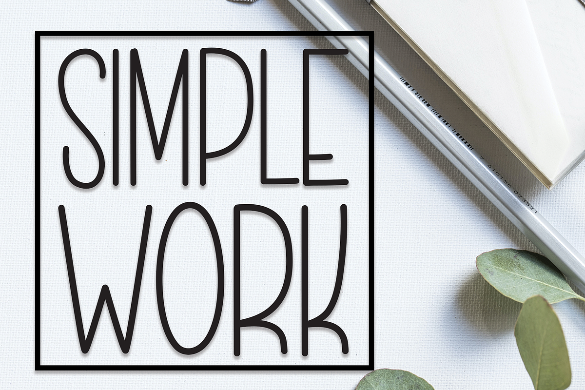 Simple Work | Script Font, a Script Font by Scratchones (Photo 1 of 8)