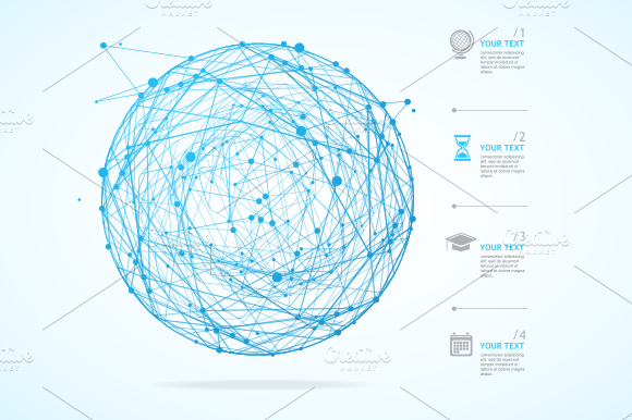 Abstract Line Sphere And Icon Option