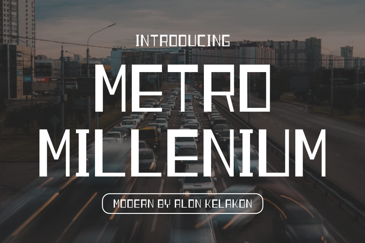Metro Millenium, a Sans Serif Font by alon kelakon (Photo 1 of 6)